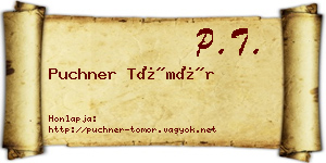 Puchner Tömör névjegykártya